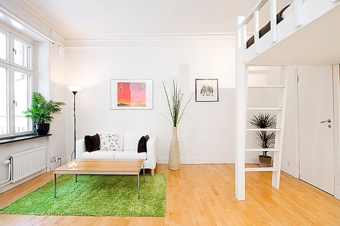 Minimalist Small Apartment Interior Design In Swedish 2